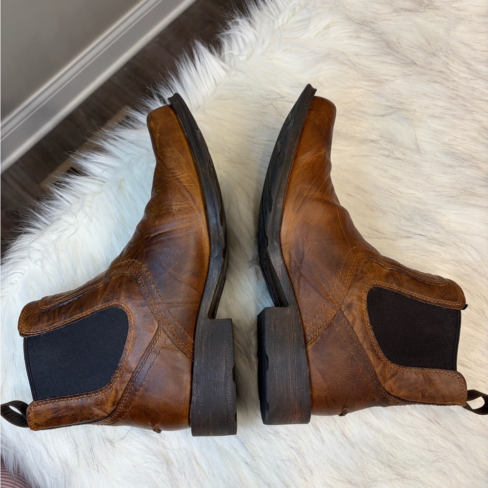 Ariat Midtown Rambler Square Toe Chelsea Boots Mens Size 11 EE Brown Leather - Picture 7 of 12